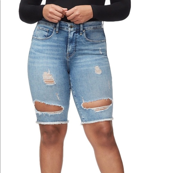 Good American Pants - Good American Womens Sz 14 Denim The Bermuda